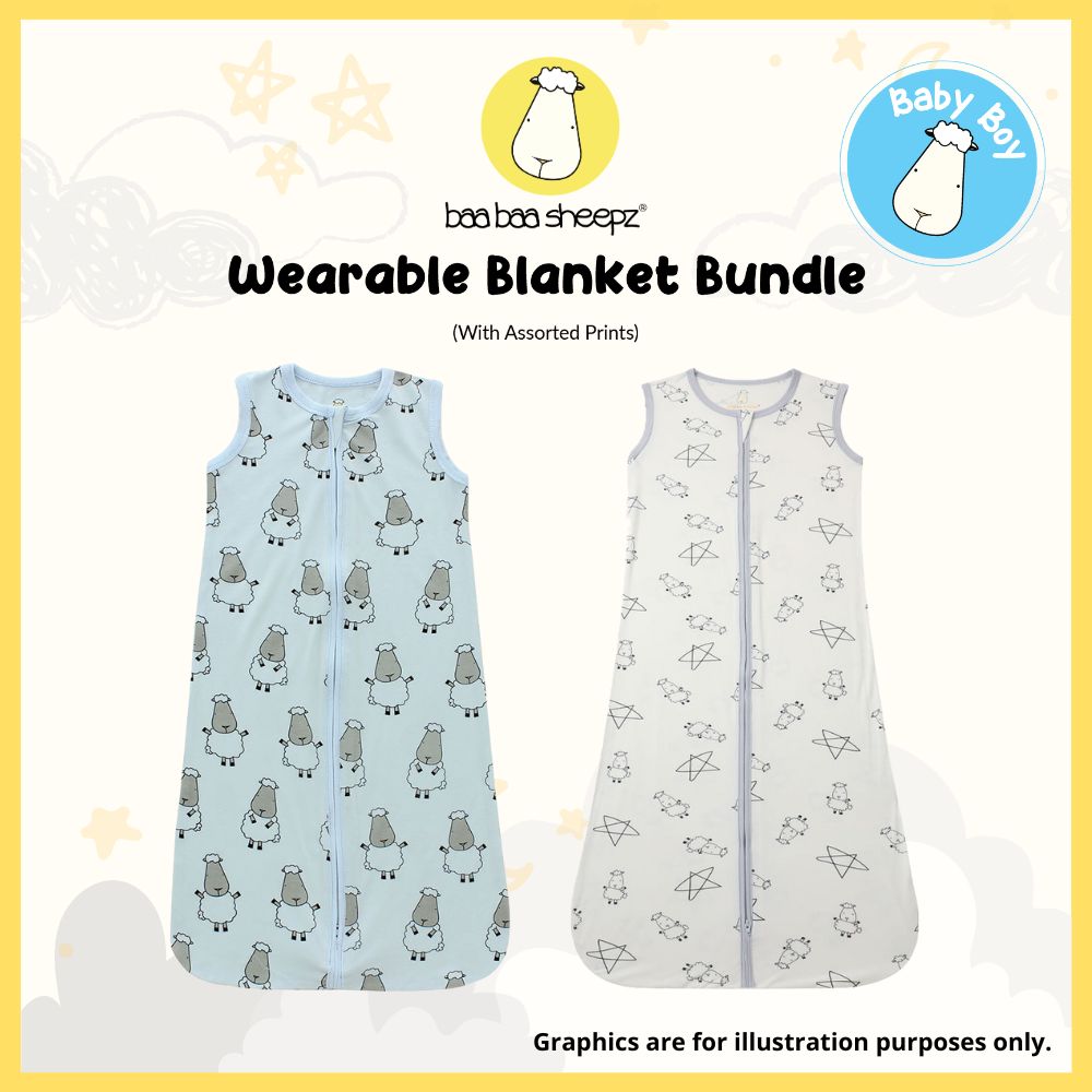 Baa Baa Sheepz Wearable Blanket Bundle of 2 – Assorted Colours & Designs