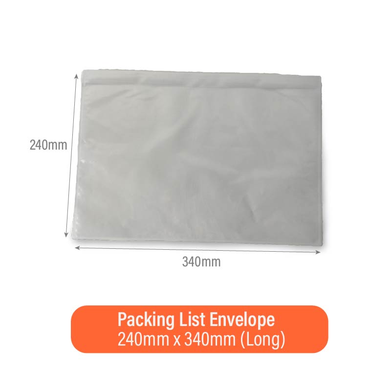 Clear Packing List Envelopes Durable Self-Adhesive Transparent Thick Material