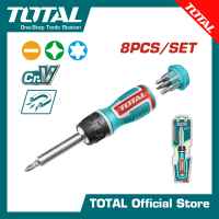 TOTAL 8 Pcs ratchet screwdriver set TACSD30086
