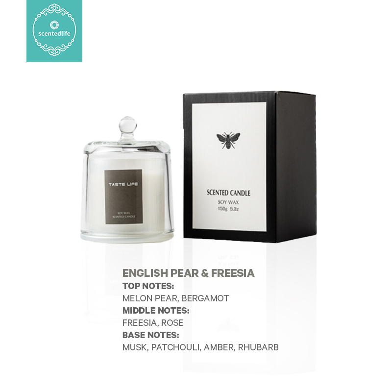 Scented Candle Luxury Jar Glass Candle with Essential Oil Room Fragrance Aromatherapy
