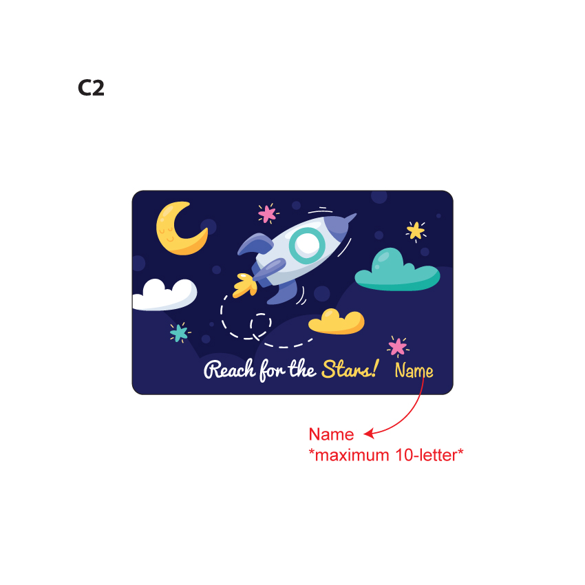 Personalised Cute Kids Collection EZ-Link Card | Custom Name Adult EZ-Link Card | Cute Cartoon Transport Card Singapore