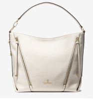 Pre-order: MICHAEL KORS Brooklyn Large Pebbled Leather Shoulder Bag In LT Cream 30F1LBNH3L
