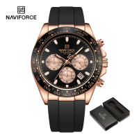 NAVIFORCE Watch Men Women Casual Waterpoof Watches Sports Chronograph Original Date Luminous Display Silicone Strap Fashion Outdoors NF8054