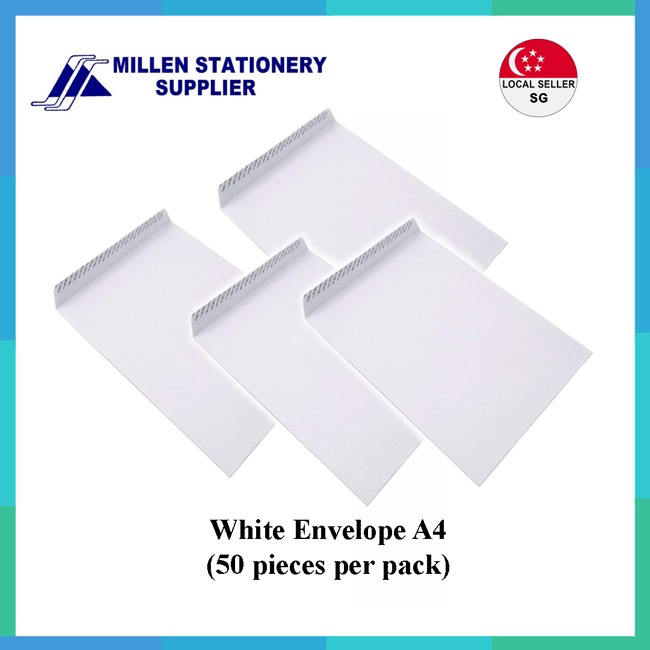 White A4 Envelopes (Pack of 50) [Millen Stationery]