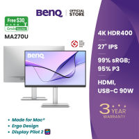 BenQ MA270U I 27″ 4K Nano Matte Monitor I Made for Mac I 90W USB-C I HDMI I Windows I Ergo Design
