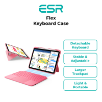 ESR Flex Keyboard Case Compatible with iPad 10th/11th Gen | iPad Air 11″(26/25/24) & Air 5/4