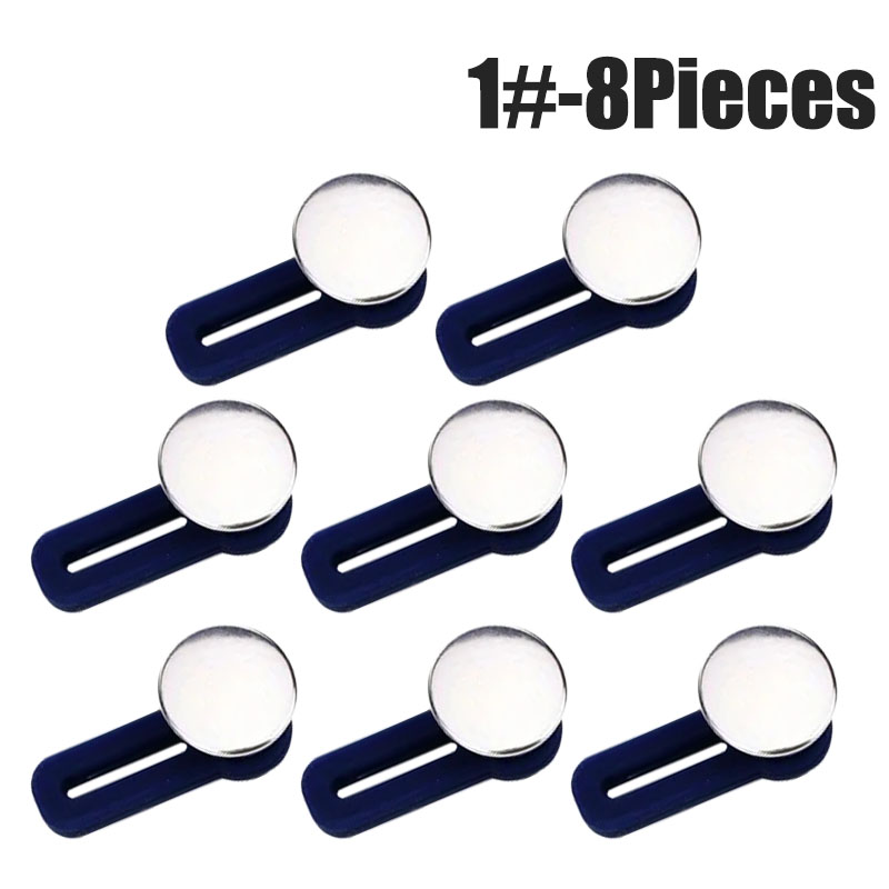 Pants Extender Button Waistband For Jeans Collars Cuffs No Sew Metal Retractable Buttons