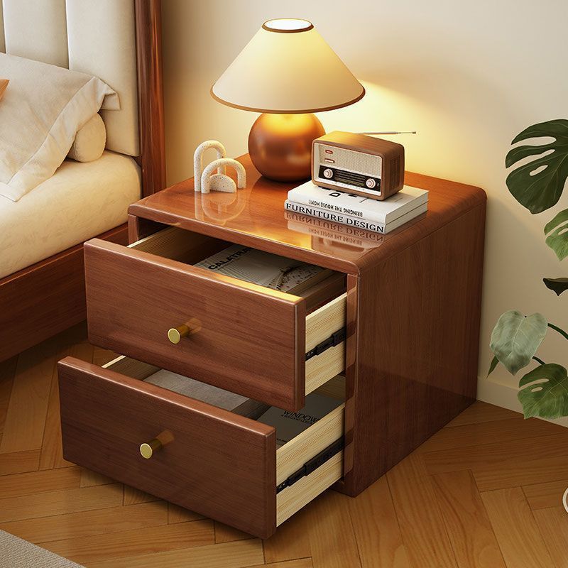 Nordic Solid Wood Bedside Table – Modern Minimalist Nightstand with Storage, Light Luxury Cabinet for Bedroom