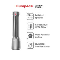 EuropAce Intelligent Dual Wings Air Purifying Bladeless Fan | EBFZ1 | Dual Korean True HEPA Filter AI Smart Wind Patented 3-Way Airflow (Triple Airflow)