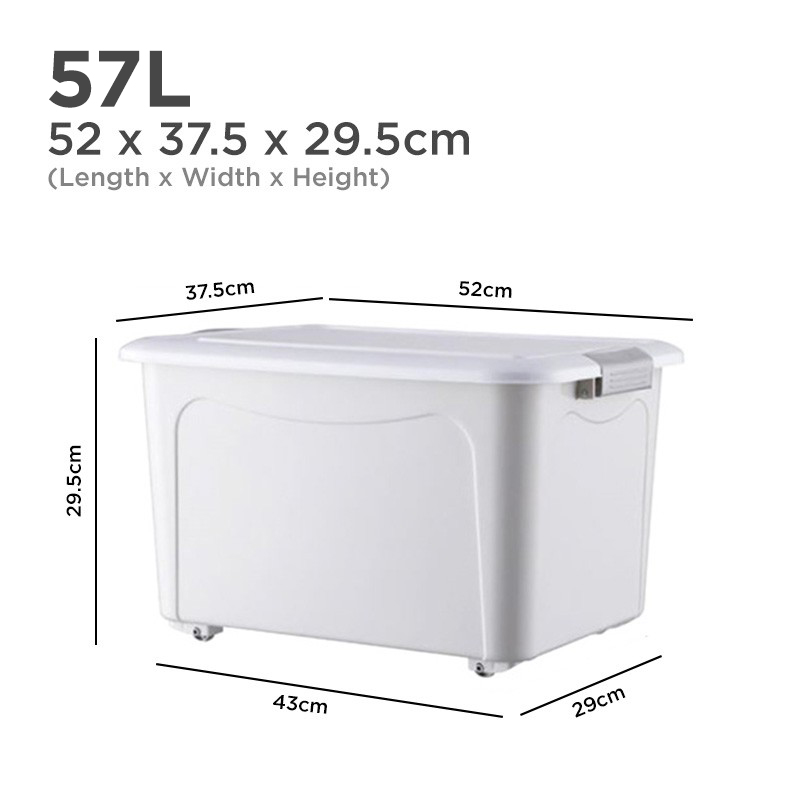 (JIJI.SG) AFRODILLE Storage Box - Stackable - Container - Box - Large Capacity - 57L - 80L - 120L / jt