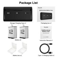 TELESIN Stamina Enduro Battery Charger Charging Case for GoPro Hero 12 11 10 9 Black