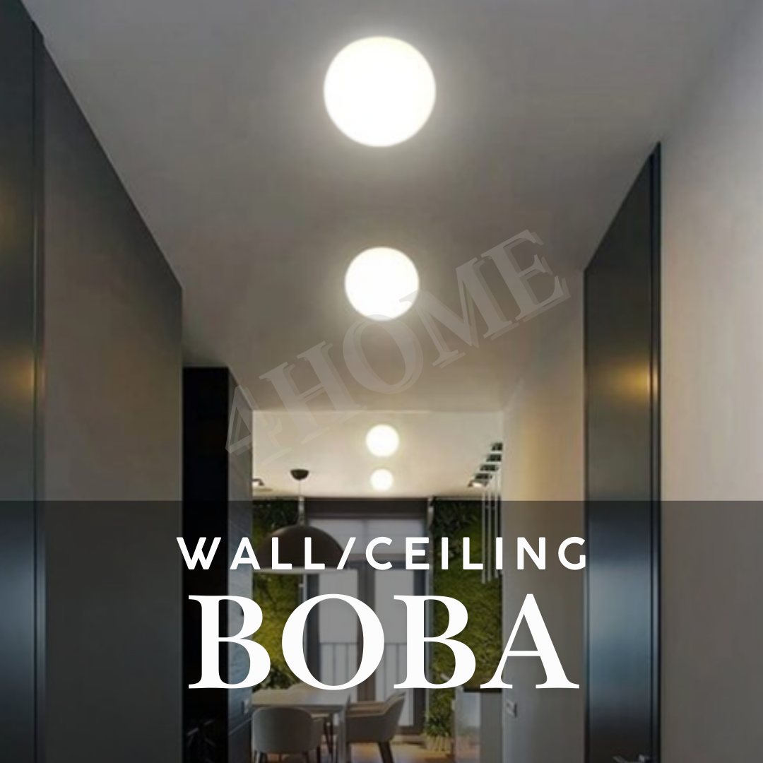 Boba Round Globe Ceiling Light Wall Light Ultra Slim Base
