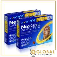 (SG distributor) NexGard Spectra 6 Chews (3.5-7.5kg) Exp 07/27 - Double Box Bundle - Yellow - Chewable Tablets for Dogs