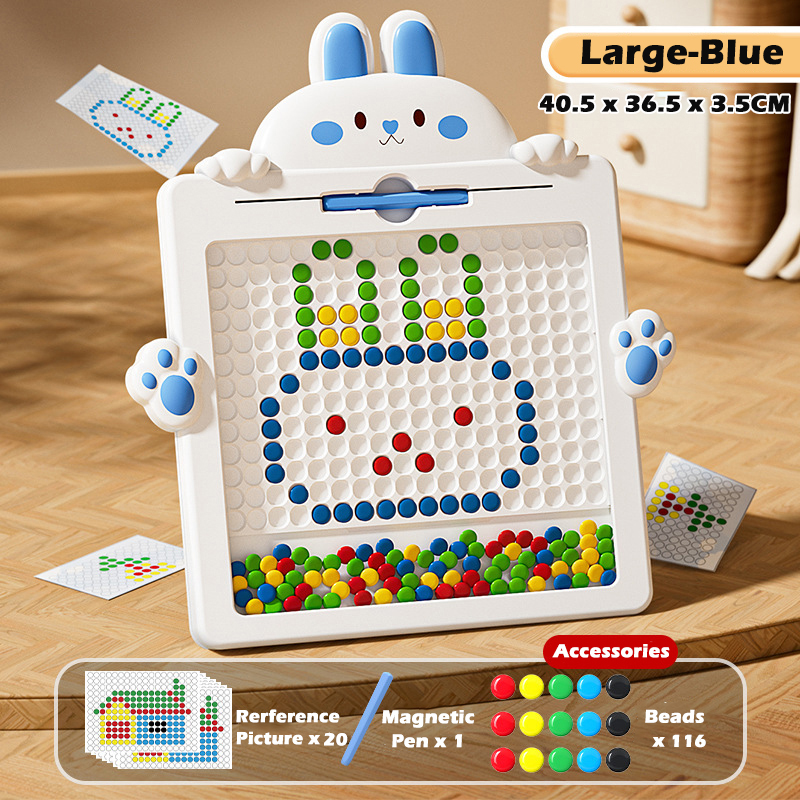 Large Size Magnetic Beads Drawing Board | Rabbit Magnetic Pen Drawing | Learning Travel Toys for kids | HEYBABE