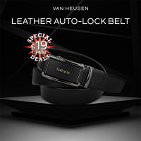 Van Heusen Auto-Lock Grained Leather Belt