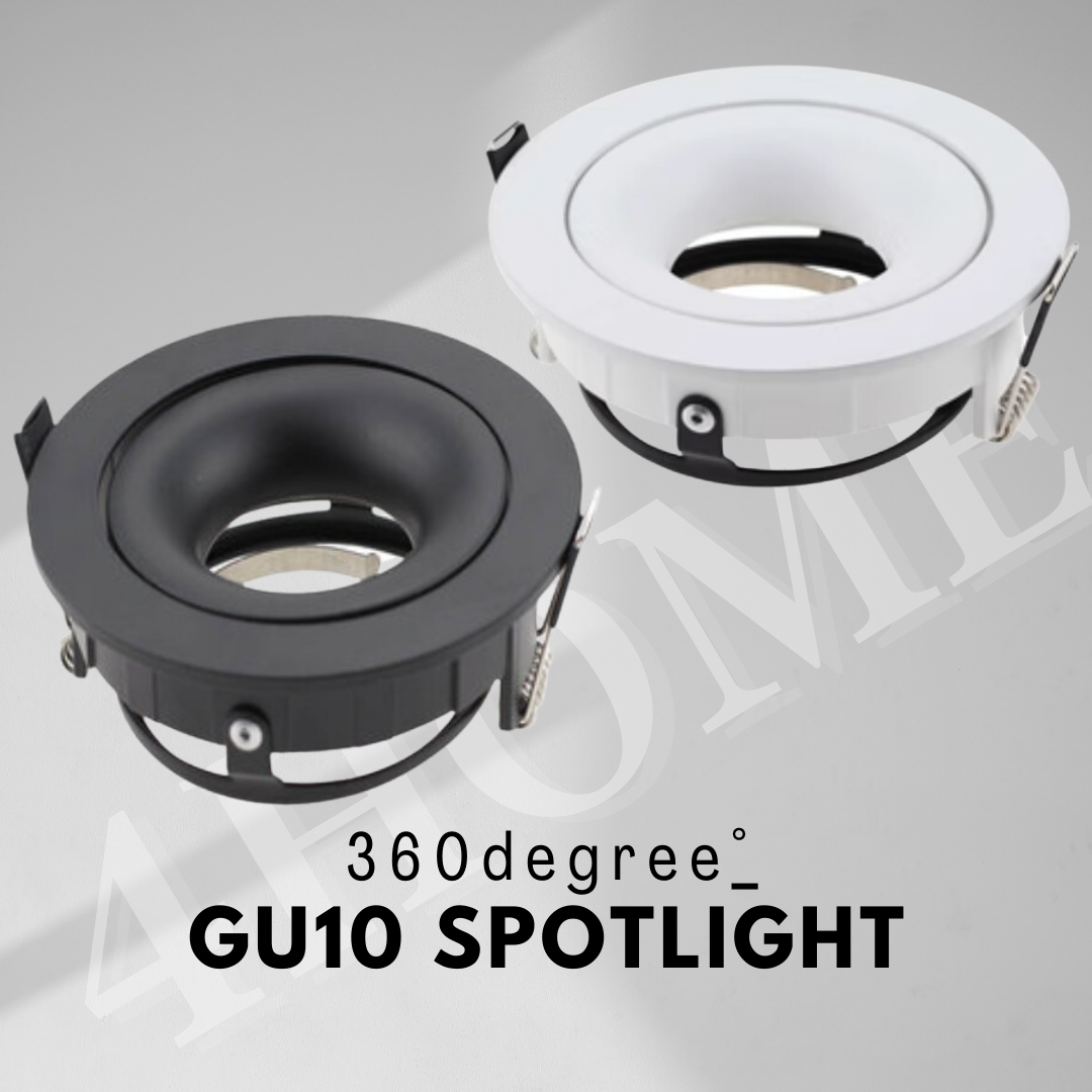 Premium 360 degree GU10 Spotlight Recessed Downlight Black White Dual Axis GSE