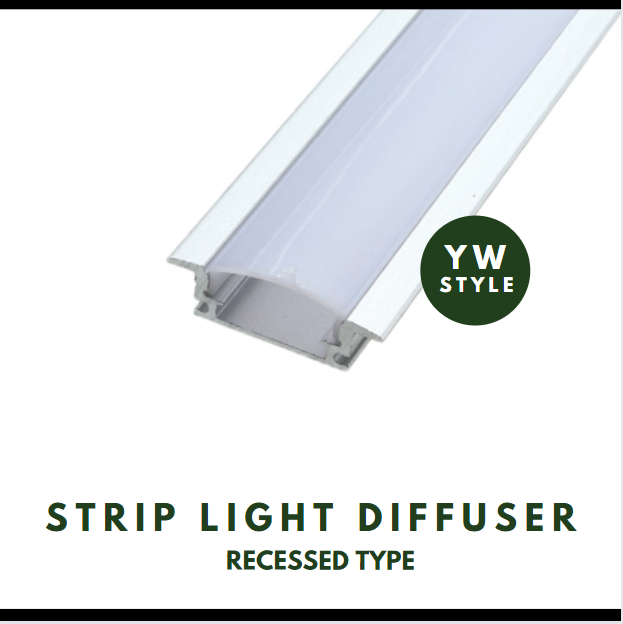 LED Strip Light Diffuser Channel Aluminium Profile 1meter Surface Mount Recessed