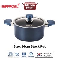 [Korea] Happycall Classic Titanium IH Sauce Pan and Stock Pot with Glass Lid / Super Titanium Coating / Induction Compatible / Made in Korea
