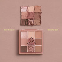3CE Multi Eye Color Palette 9 matte shimmer glitter shades smooth layering texture with buildable pay off no clump
