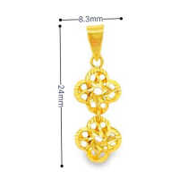 Top Cash Jewellery 916 Gold 2D Flower Pendant