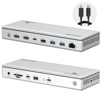 【WAVLINK Selected】WAVLINK Thunderbolt 4 Docking Station Single 8K Triple 4K Display 13 In 1 Laptop Dock for TBT 4/3 Mac & TBT 4 Windows PC 40 Gbps with Max 96W Charging for Laptop with 2.5G RJ45