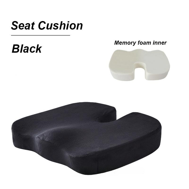 Ayuqi® Memory Foam Seat Cushion Chair Cushion Orthopedic Design for Back Hip Tailbone Sciatica & Coccyx Pain