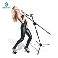 eDSLRs Professional Swing Boom Floor Stand Dual Microphone Holder Mic Stand Karaoke Singing TikTok