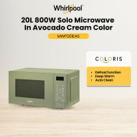 Whirlpool MWP201EAS 20L 800W Solo Microwave with 1 Year Warranty in Avocado Cream Color