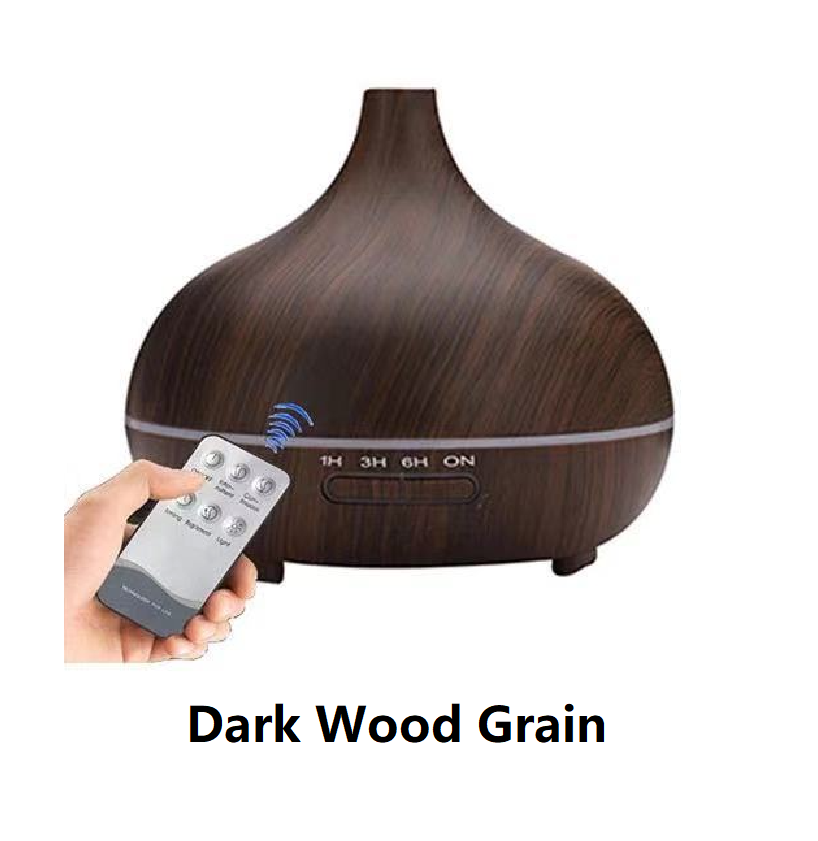 Singapore 550ml Wood Grain Aroma Diffuser Air Humidifier with Remote and Night Light with Aroma and 1 month Warranty