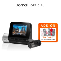 70mai A500s Dash Cam 2.7K Resolution + HDR | Built-in GPS & ADAS | Night Owl Vision | App Control | Loop Recording