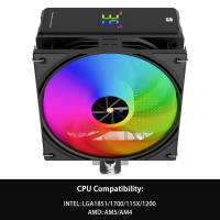 Thermalright  Assassin X 120 R DIGITAL BLACK CPU Air Cooler AX120 R DIGITAL BLACK 4-heatpipe single-tower CPU cooler / equipped with P12 performance fan