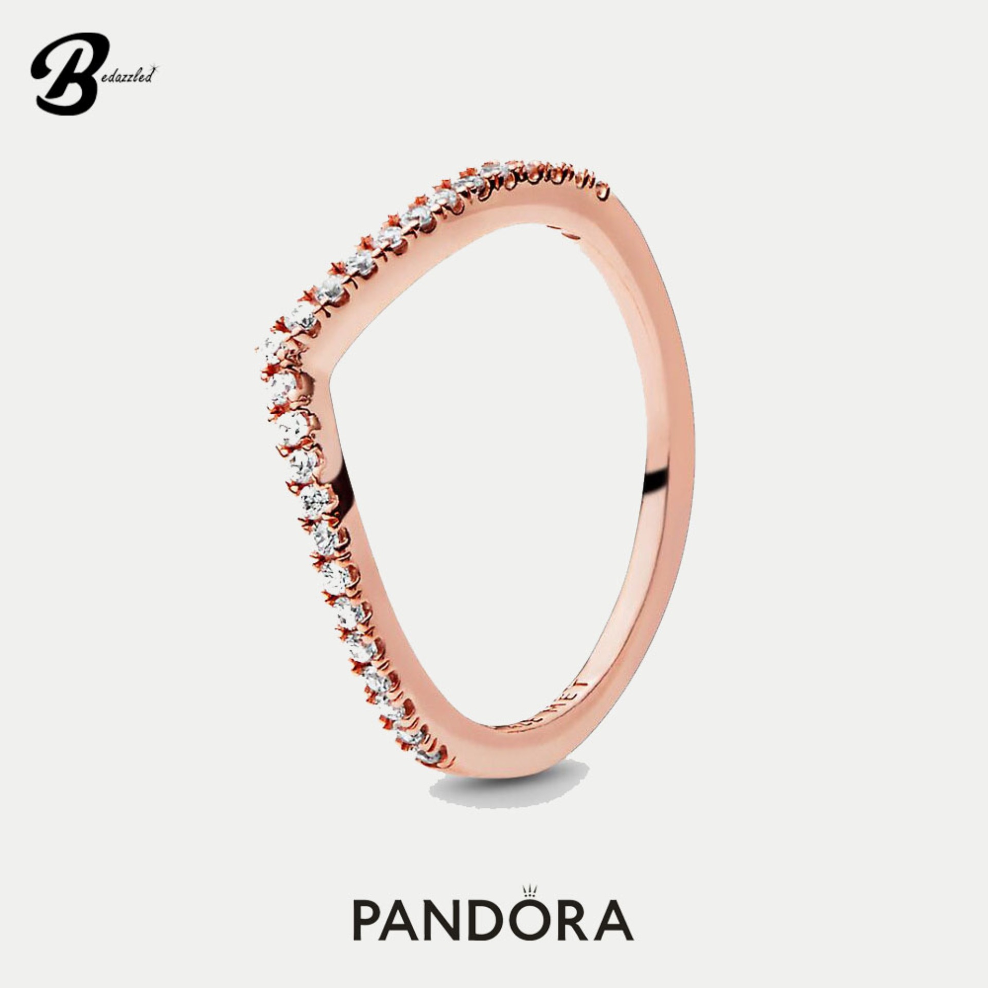 Pandora Rose Sparkling Wishbone Ring 186316CZ