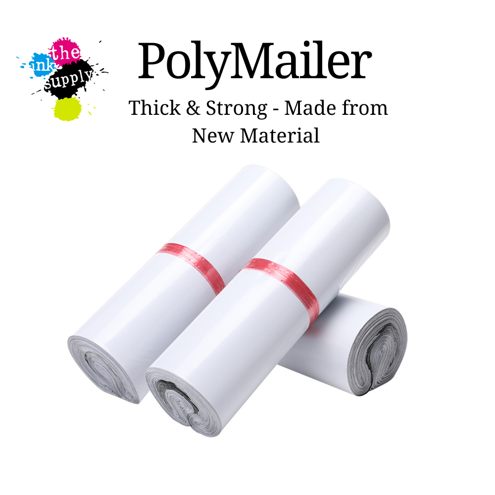 [100pcs] White Polymailer Bags – Waterproof Tear-Resistant Courier Shipping Bags for eCommerce & Mailing