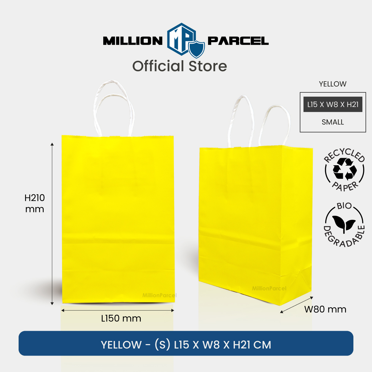 MillionParcel Kraft Paper Bag for Gift | Door Gift Bag for Present | Gift Bags | Party Bag | Goodie Bag
