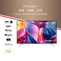 PRISM+ U-Series QD MiniLED 2026 | 55 / 65 / 75 inch QD Mini-LED | 4K AI Google TV | 4K UHD Quantum Dot Mini-LED panel