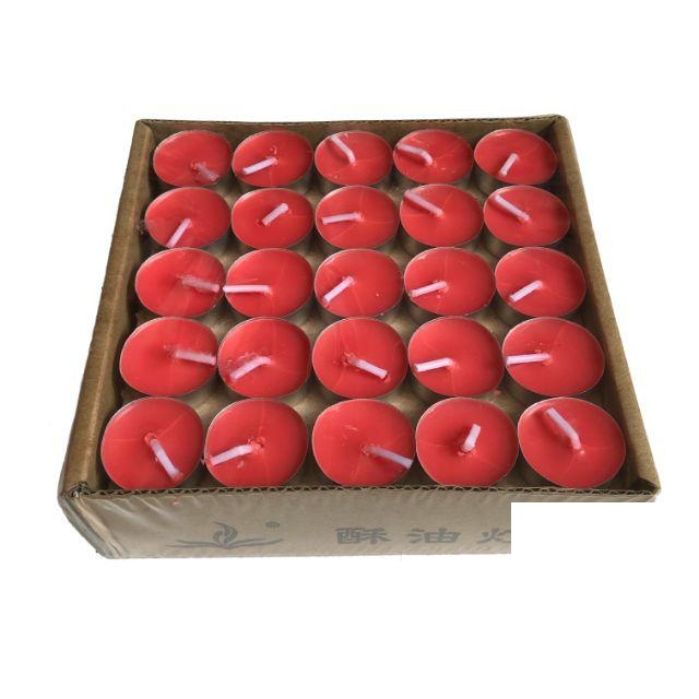 100 pcs Tea Light Candle - Red/Yellow/White - Size: Small 1 hour / Big 4 hour (Decoration or Praying Joss candle)