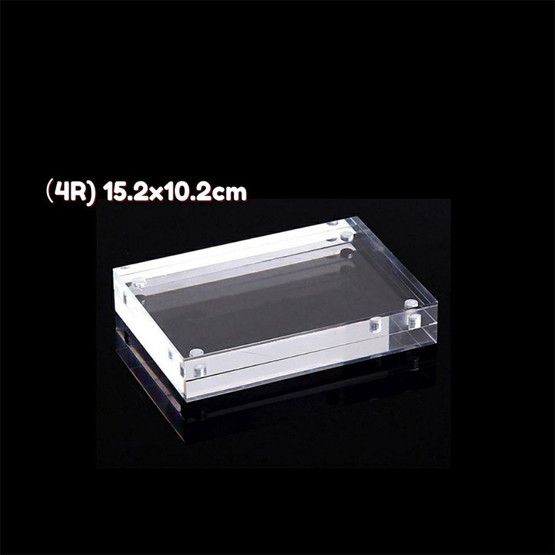 [SG In Stock]Magnetic Clear Acrylic Photo Frame 4R/6R/8R thickness 10+10MM Picture Holder Table Decorations