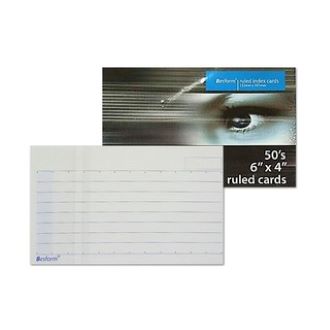 Azone Besform White Ruled Index Cards / Cue Cards | 50 sheets | 230gsm (2 sizes)