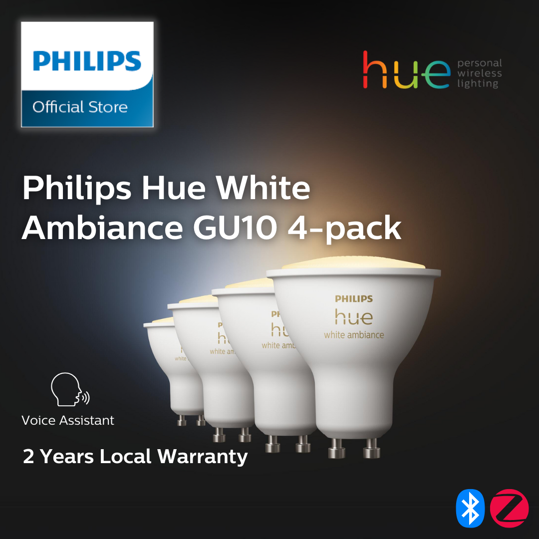Philips Hue White Ambiance LED Smart Spot Light GU10 (Latest Model Compatible with Bluetooth Amazon Alexa Apple HomeKit and Google Assistant)