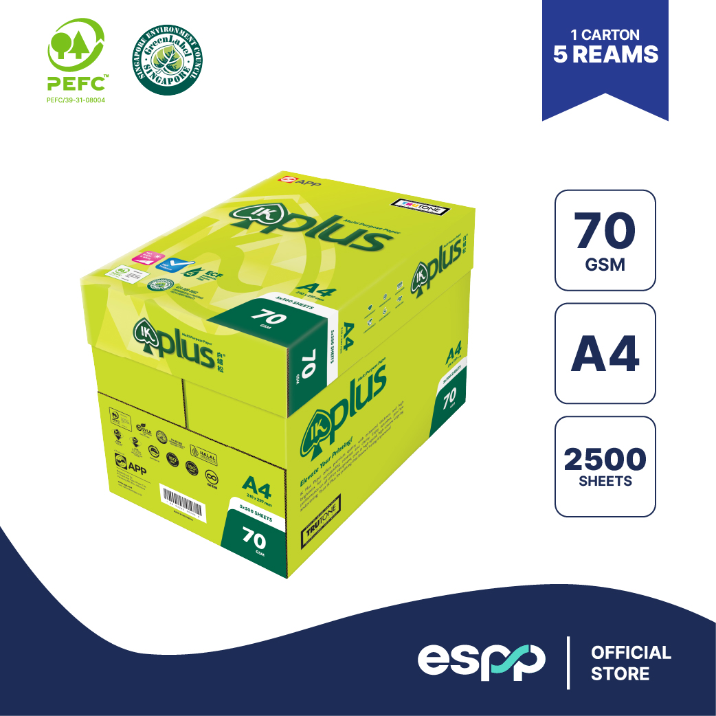 IK Plus Copier Paper 70gsm A4 (2 Reams)
