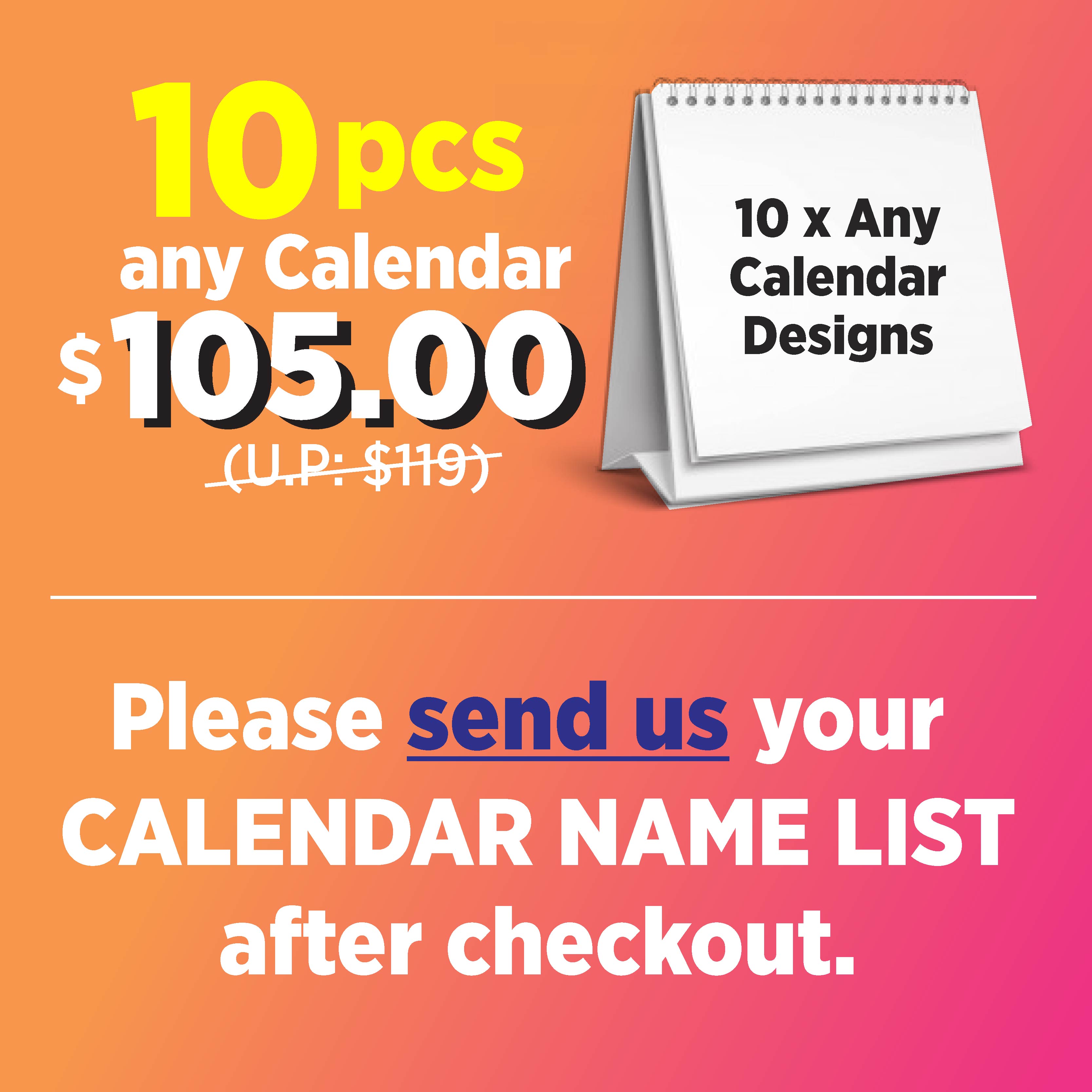 KOOBIQ BULK PURCHASE 2026 Desktop Calendar Singapore SG Holidays Christmas Gift