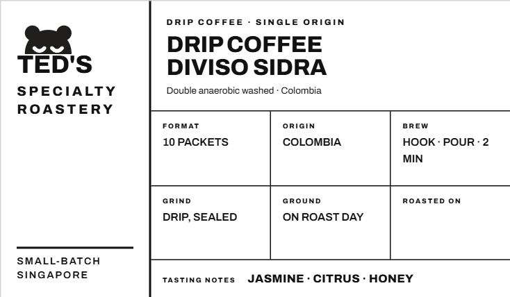 Drip Coffee DIVISO Sidra (10 Packets)