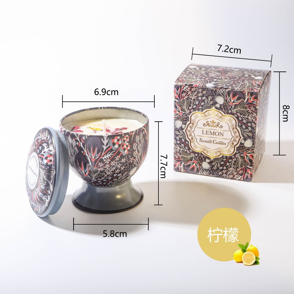 Lavender Aromatherapy Candle 100% Natural Soy Wax Elegant Tall Glass Holder Premium Gift for Party Decor & Gifting