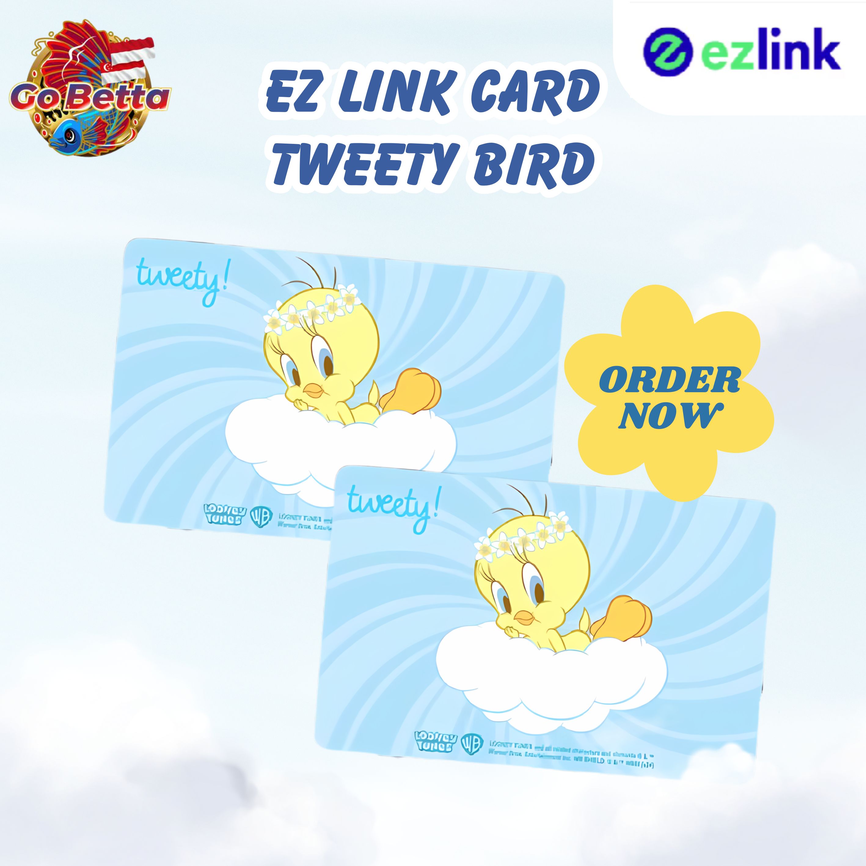 🇸🇬 Warner Bros Looney Tunes SimplyGo EZ-Link Card MRT Bus Ez Link Cards Tweety Bird SimplyGo Ezlink Card Kids Gift Singapore SMRT Card EZlink Cards Singapore Bus Card Kartu EZlink Kartu SMRT Singapore Kartu Bus Singapore Kartu Kereta Singapura
