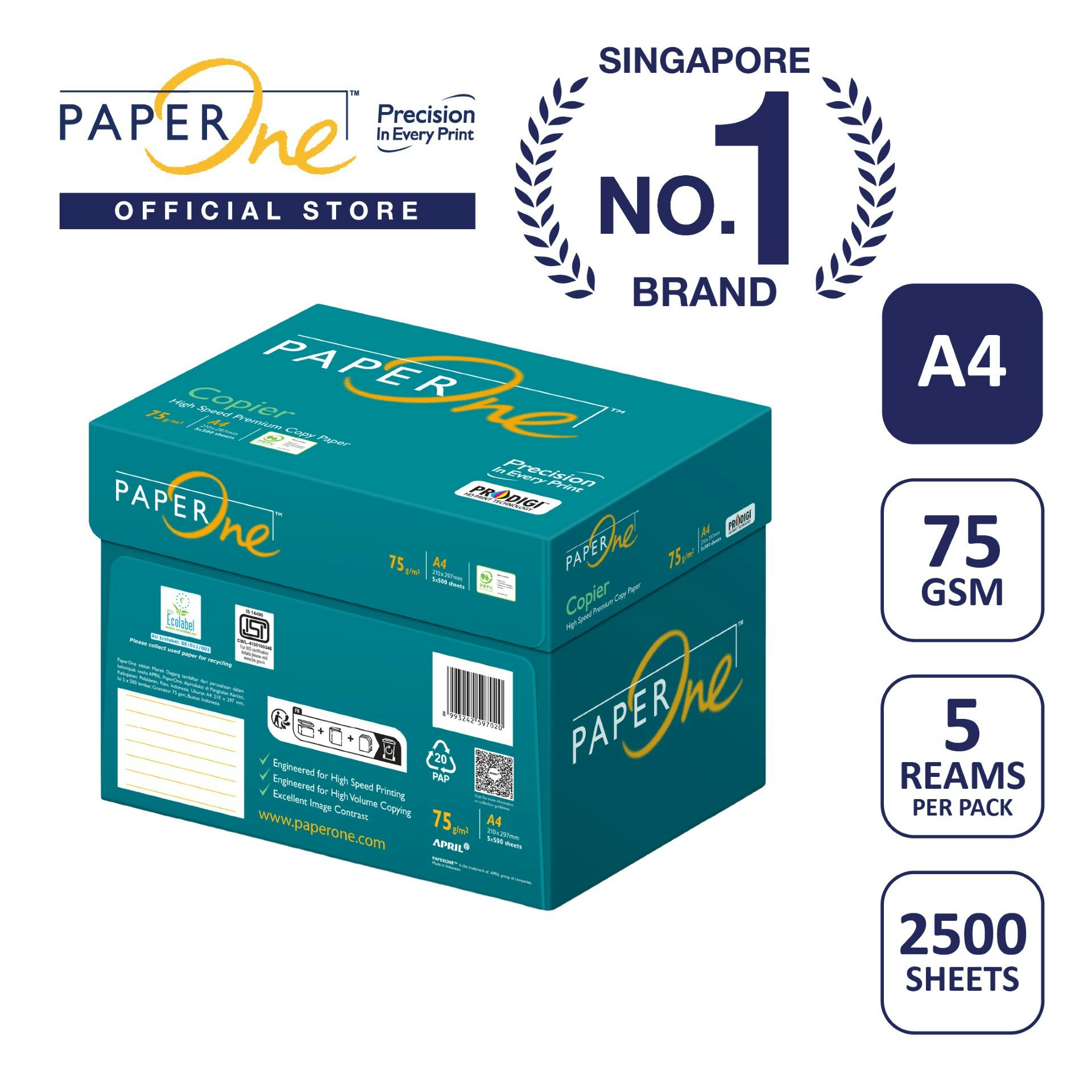PaperOne™ Copier Paper 70gsm / 75gsm Copy Paper A4 [1 Box]