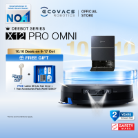 [NEW] ECOVACS X12 PRO OMNI Robot Vacuum Cleaner| 22000Pa | 1st FocusJet Stain Pre-dissolving | PowerBoost Charging Plus | OZMO Roller 3.0 Vacuum & Mop | Edge Cleaning | Hot Water Wash & Hot Air Dry