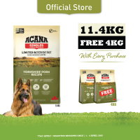 Super Deals! ACANA Freeze-Dried Coated Yorkshire Pork 11.4kg + 4kg