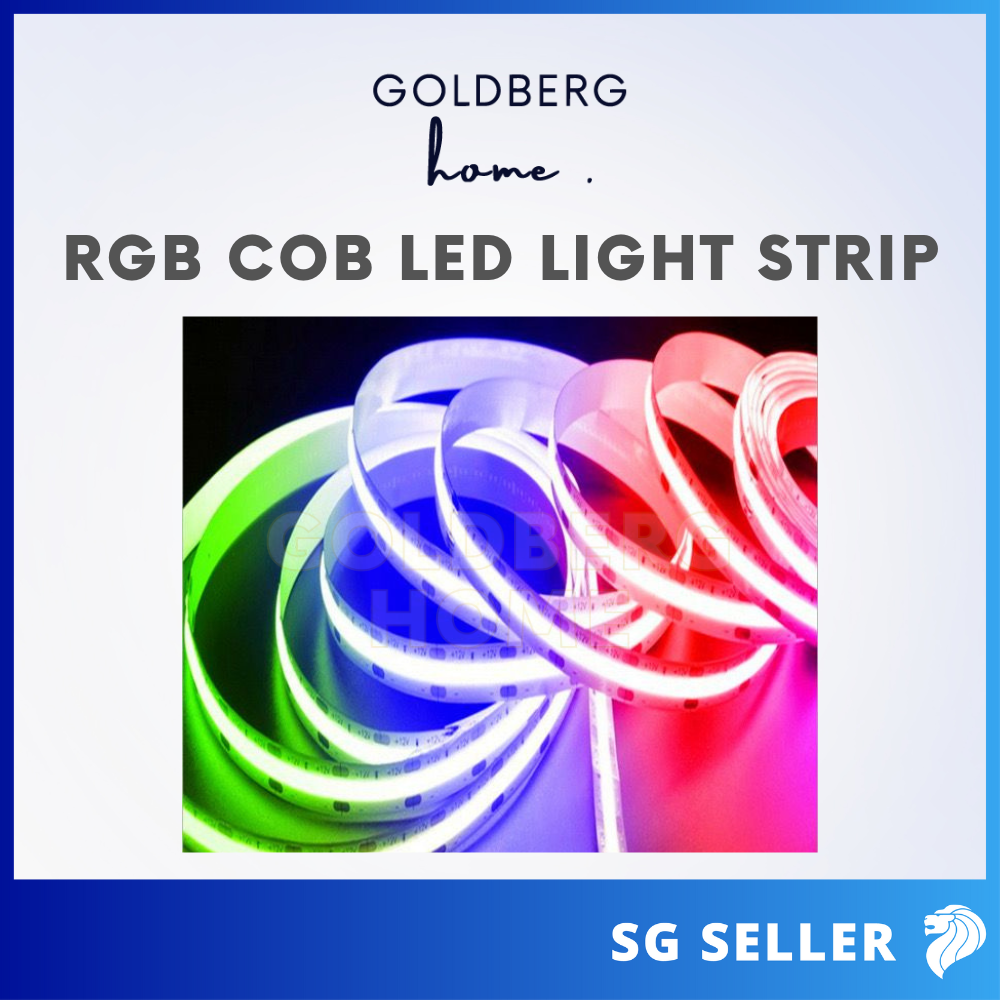 Premium RGB COB LED Light Strip Dimmable 5M 24V | Goldberg Home