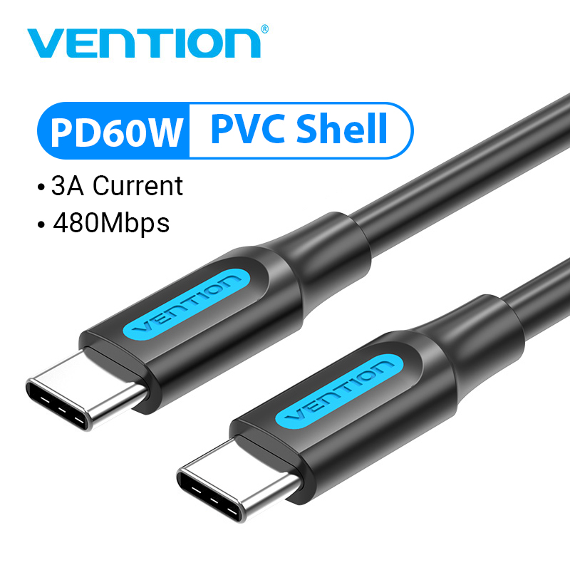 Vention cáp loại c usb loại c sang loại c ngày sạc nhanh cáp hỗ trợ pd 60w fcp qc 4.0 sạc nhanh cáp nylon bện ngày cho macbook ipad huawei xiaomi samsung hp lenovo surface type c cáp ngày sạc nhanh