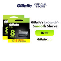 Gillette Labs razor blades refills compatible with GilletteLabs with Exfoliating Bar and Heated Razor 5 blades 8 count